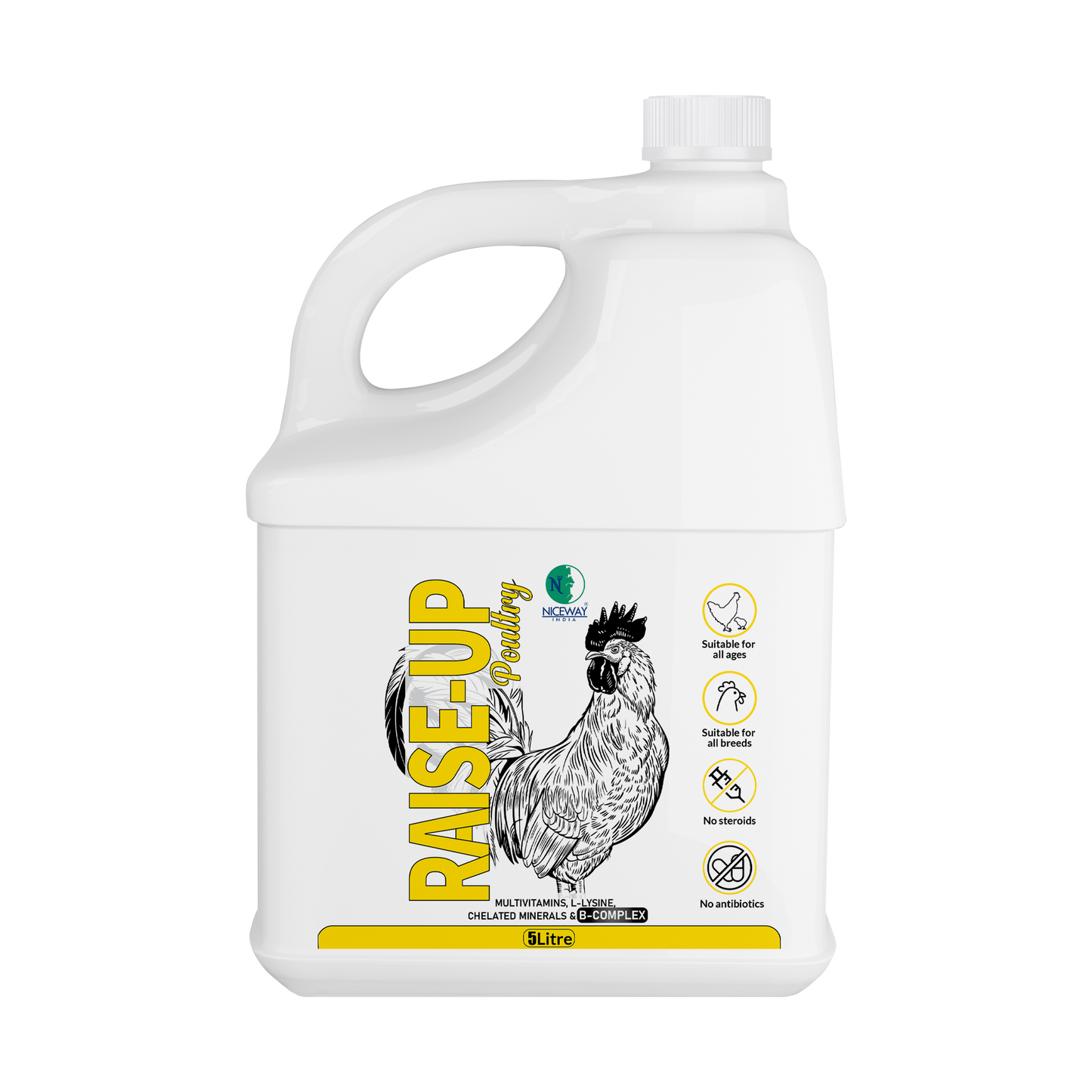 Raise - UP Poultry Multivitamin, L-Lysine, Chelated Minerals & B-Complex Supplement