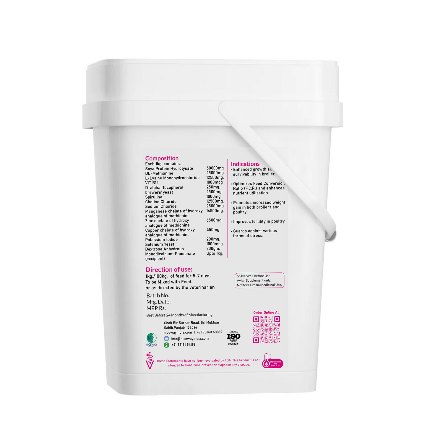 BrioGrow+ Poultry Growth and Weight Booster for Broilers, Chicken