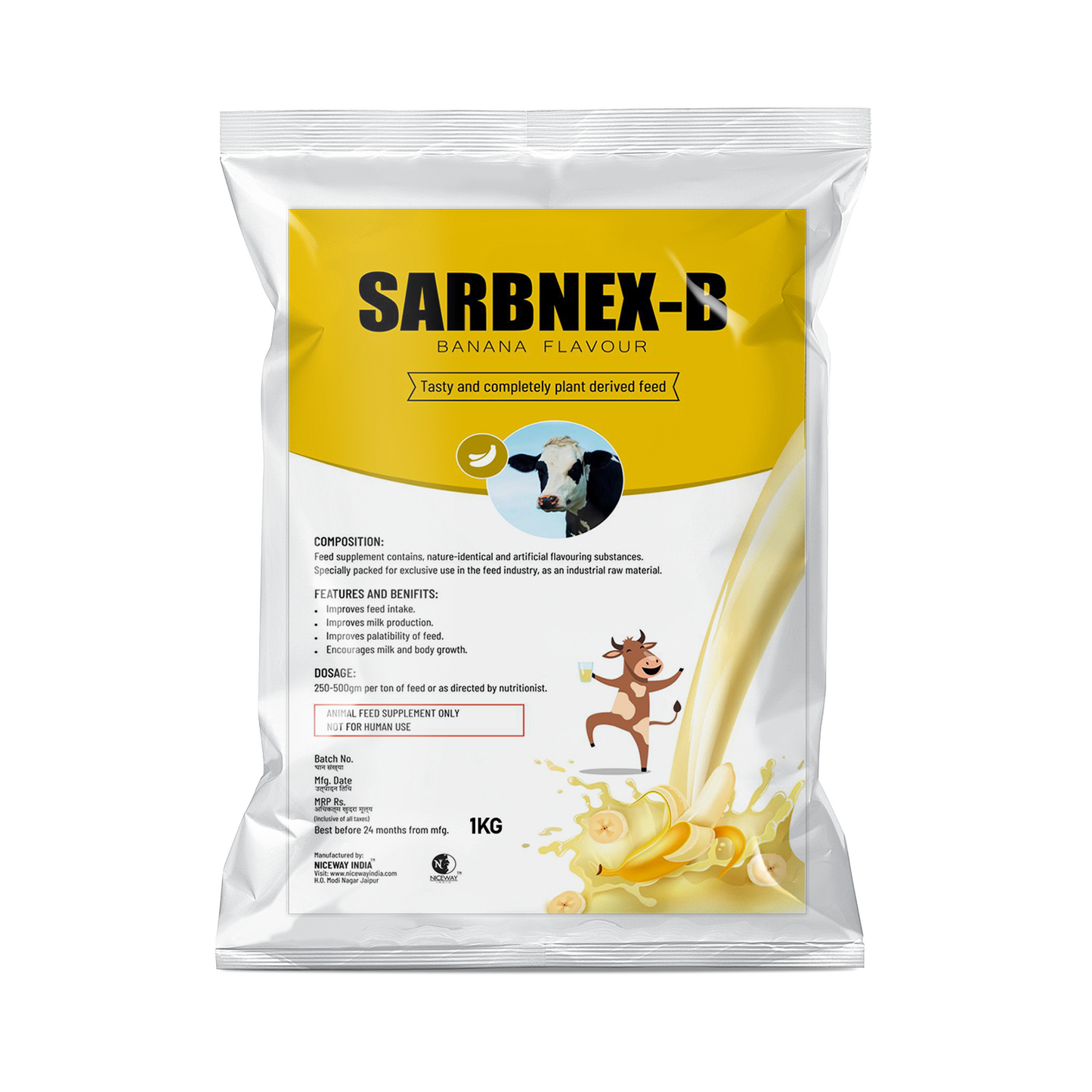 Sarbnex-B Banana Flavour Feed Additive - 1KG.