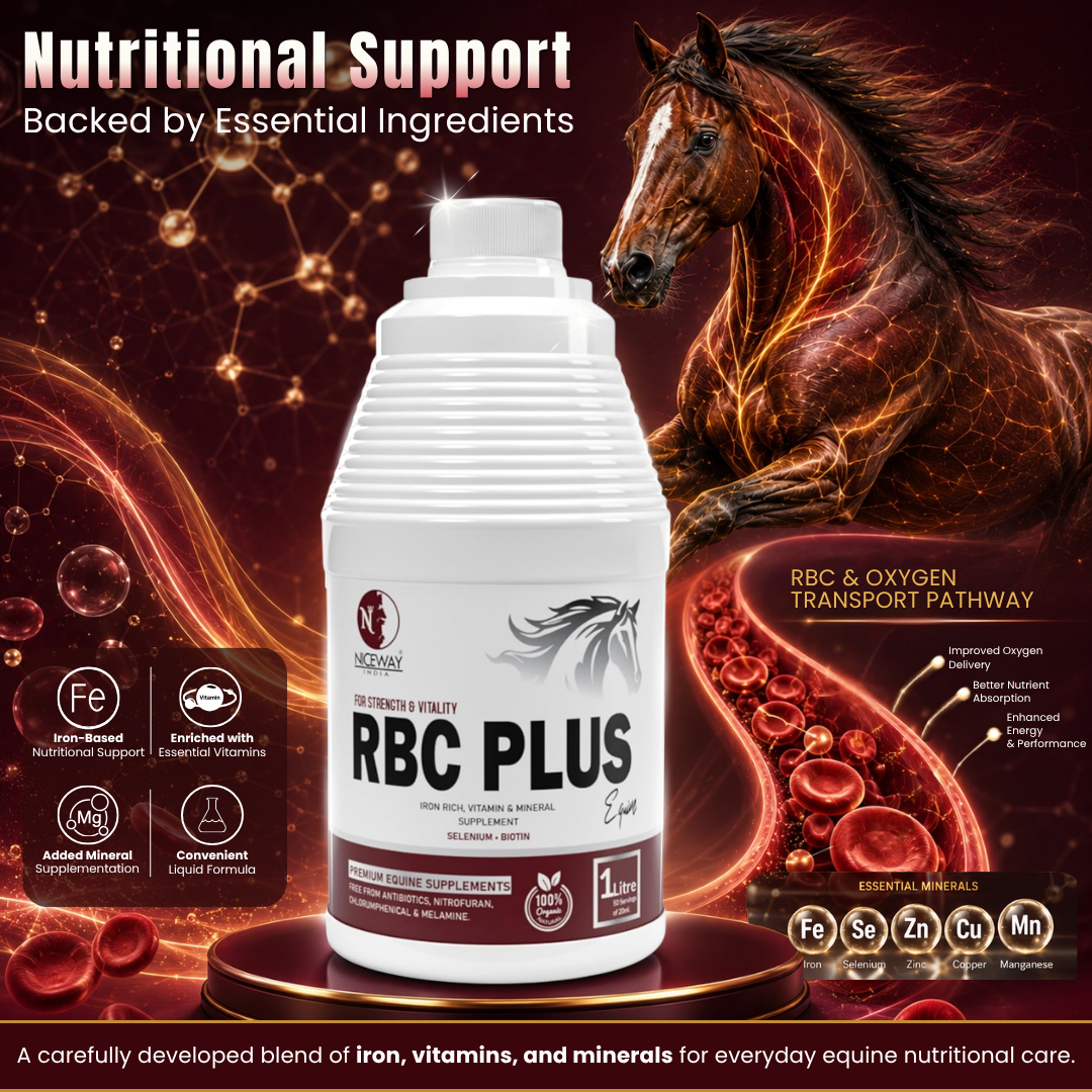 RBC Plus Equine – Iron Tonic for Horses | Iron, Vitamin & Mineral Supplement