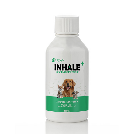 Inhale+ Trusted Cough and Respiratory Tonic for Pets, Dogs, Cats, Puppies and Kitten 100ml.