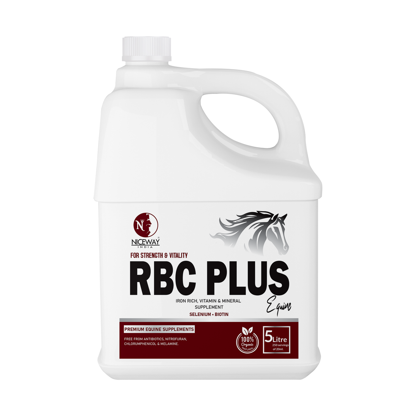 RBC Plus Equine – Iron Tonic for Horses | Iron, Vitamin & Mineral Supplement
