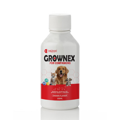 Grownex Companion Care - Optimal Nutrition for Growth & Immunity for Dogs, Cats, Puppies, Kittens & Pets (100ml.)