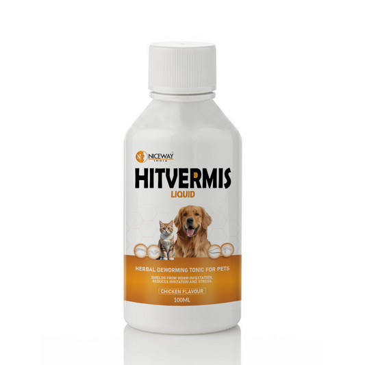 Hitvermis Pet Syrup - Herbal Deworming Tonic for Pets, Cats, Dogs, Puppy and Kittens.