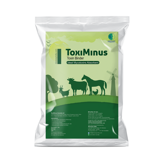 ToxiMinus Toxin Binder for Cattle, Poultry and Aqua Feed Additive 1Kg.