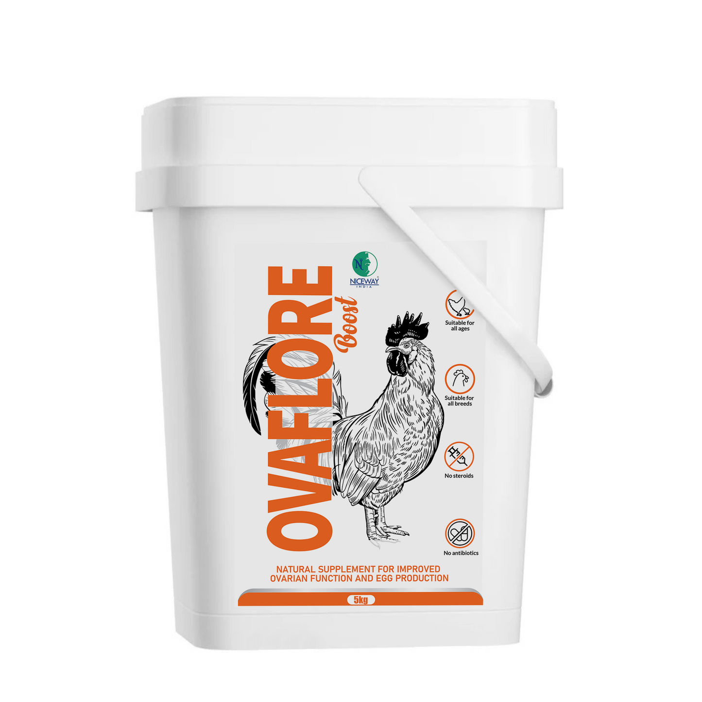 Ovaflore Boost - Supplement for Improved Ovarian Function & Egg Production in Hens, Layers, Chicken and Poultry